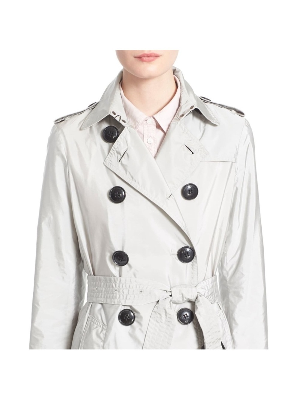 Burberry Brit Dove Grey Kerringdale Belted Trench Jacket 4 - Picture 6 of 16